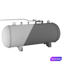 Ground gas tank 3D Model Corona