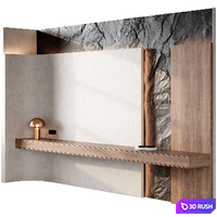 Wall 3D Panel 07 3D Model Vray, Corona