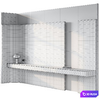 Wall 3D Panel 07 3D Model Vray, Corona