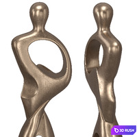 Contour Modern Figure Floor Sculpture 3D Model Corona