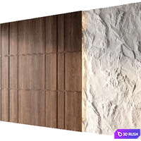 Wall 3D Panel 11 3D Model Vray, Corona