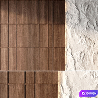 Wall 3D Panel 11 3D Model Vray, Corona