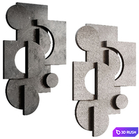 Decorative Wall Art 3D Model Vray, Corona
