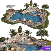 Swimming pool 7 3D Model Corona
