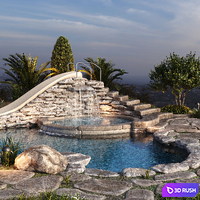 Swimming pool 7 3D Model Corona
