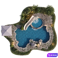 Swimming pool 7 3D Model Corona