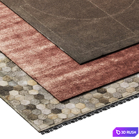 Carpet set 04 3D Model Vray, Corona