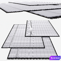 Carpet set 04 3D Model Vray, Corona
