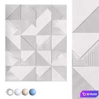 Gypsum 3D Panel Fields 3D Model Corona