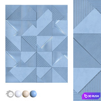 Gypsum 3D Panel Fields 3D Model Corona