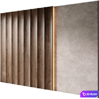 Wall 3D Panel 24 3D Model Vray, Corona