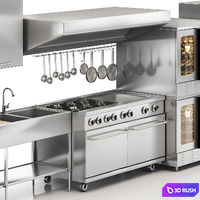 Cafe equipment 02 3D Model Vray, Corona