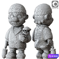 Mario figurine 3D Model Corona