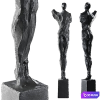 Sculpture Frank Arnold / Painted Man 02 3D Model Corona