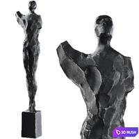 Sculpture Frank Arnold / Painted Man 02 3D Model Corona