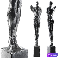 Sculpture Frank Arnold / Painted Man 02 3D Model Corona