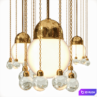 Woka Josef Hoffmann &amp; Wiener Werkstaette 1905 Lamp 3D Model Corona