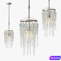 Currey and Company Icecap Pendant 3D Model Vray