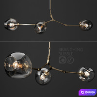 Branching bubble 3 lamps 3D Model Vray, Corona