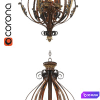Livex Villa Verona 855 Foyer Pendant 3D Model Corona