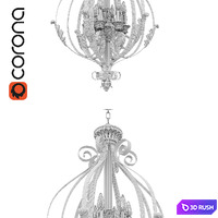 Livex Villa Verona 855 Foyer Pendant 3D Model Corona