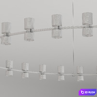 Viabizzuno Royal Chandelier 3D Model Vray