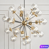 Bordeaux 18-Light Chandelier 3D Model Vray