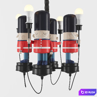 Chandelier Gardevoir British soldier 3D Model Vray, Corona