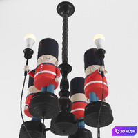 Chandelier Gardevoir British soldier 3D Model Vray, Corona