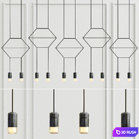 Vibia Wireflow Lineal Pendant Light 0331 3D Model Vray
