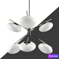 Champignon chandelier 3D Model Vray