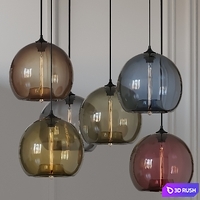 Stamen Pendant Lamp Designed by Jeremy Pyles for Niche 6 Colors 3D Model Corona