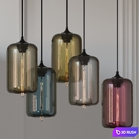 Pod Pendant Lamp Designed by Jeremy Pyles for Niche 5 Colors 3D Model Corona