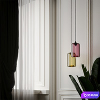 Pod Pendant Lamp Designed by Jeremy Pyles for Niche 5 Colors 3D Model Corona