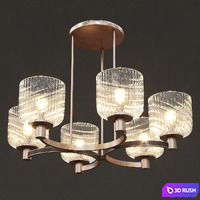Remains - Murano glass chandelier 3D Model Vray