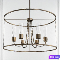 Portico Drum Outdoor Pendant HUBBARDTON FORGE 3D Model