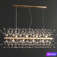 Crystal linear chandelier