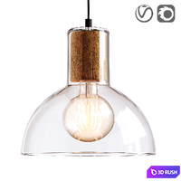 Glass and wood lamp, Lizia