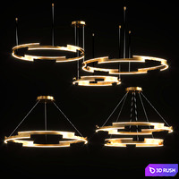 Partition Chandelier Marks Light Collection 3D Model Vray