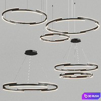 Partition Chandelier Marks Light Collection 3D Model Vray