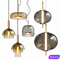 Glass Pendant Collection 2 3D Model Vray, Corona