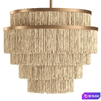 Julia Tiered Fringe Chandelier 3D Model Vray, Corona