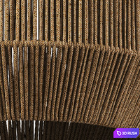 Lamp wicker n27 3D Model Vray, Corona