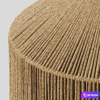 Lamp wicker n27 3D Model Vray, Corona