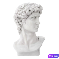 Bust of David Sculpture 3D Model Vray