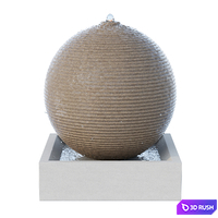 Ribbed Sphere Fountain 3D Model Vray