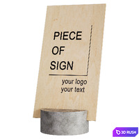 Stand signs PIECE OF SIGN 3D Model Vray, Corona