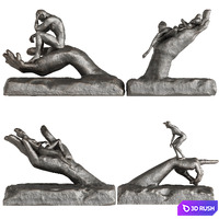 Human Sculptures 18 On Hands 3D Model Vray, Corona