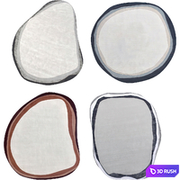 Rock Paper Edge Rugs 3D Model Vray