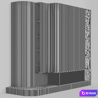Fireplace modern 106 3D Model Vray, Corona